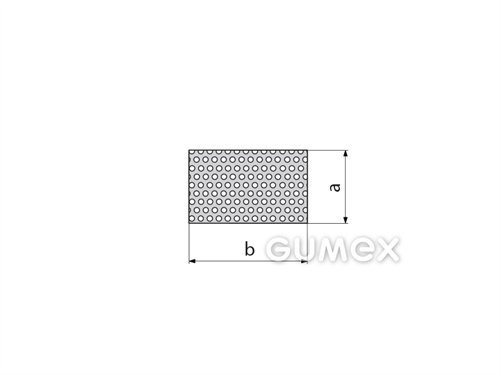 Mikroporézny profil obdĺžnikový, 10x15mm, hustota 500kg/m3, EPDM, -30°C/+80°C, čierny